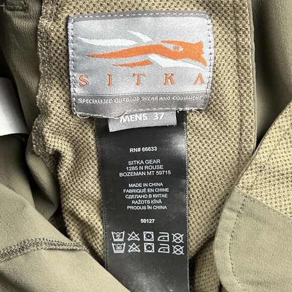 Sitka Gear Ascent Lightweight Pants Mens Size 37 Solid Pyrite Hunting Hiking - Picture 10 of 11